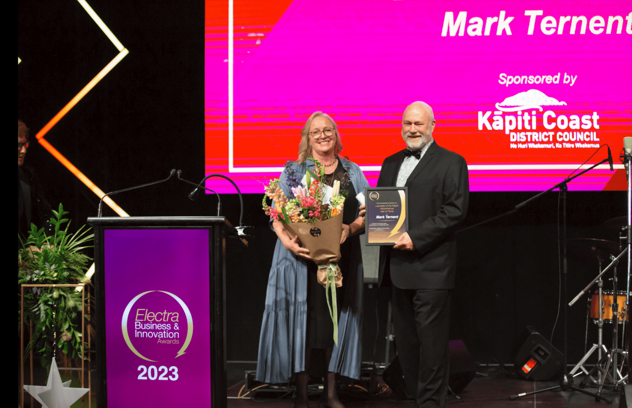Mark Ternent, Laureate of the Kāpiti Business Hall of Fame 2023.